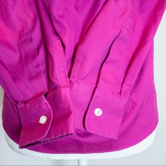 SOLD Lands’ End No Iron Pinpoint Oxford Shirt Pet - Picture 8 of 10